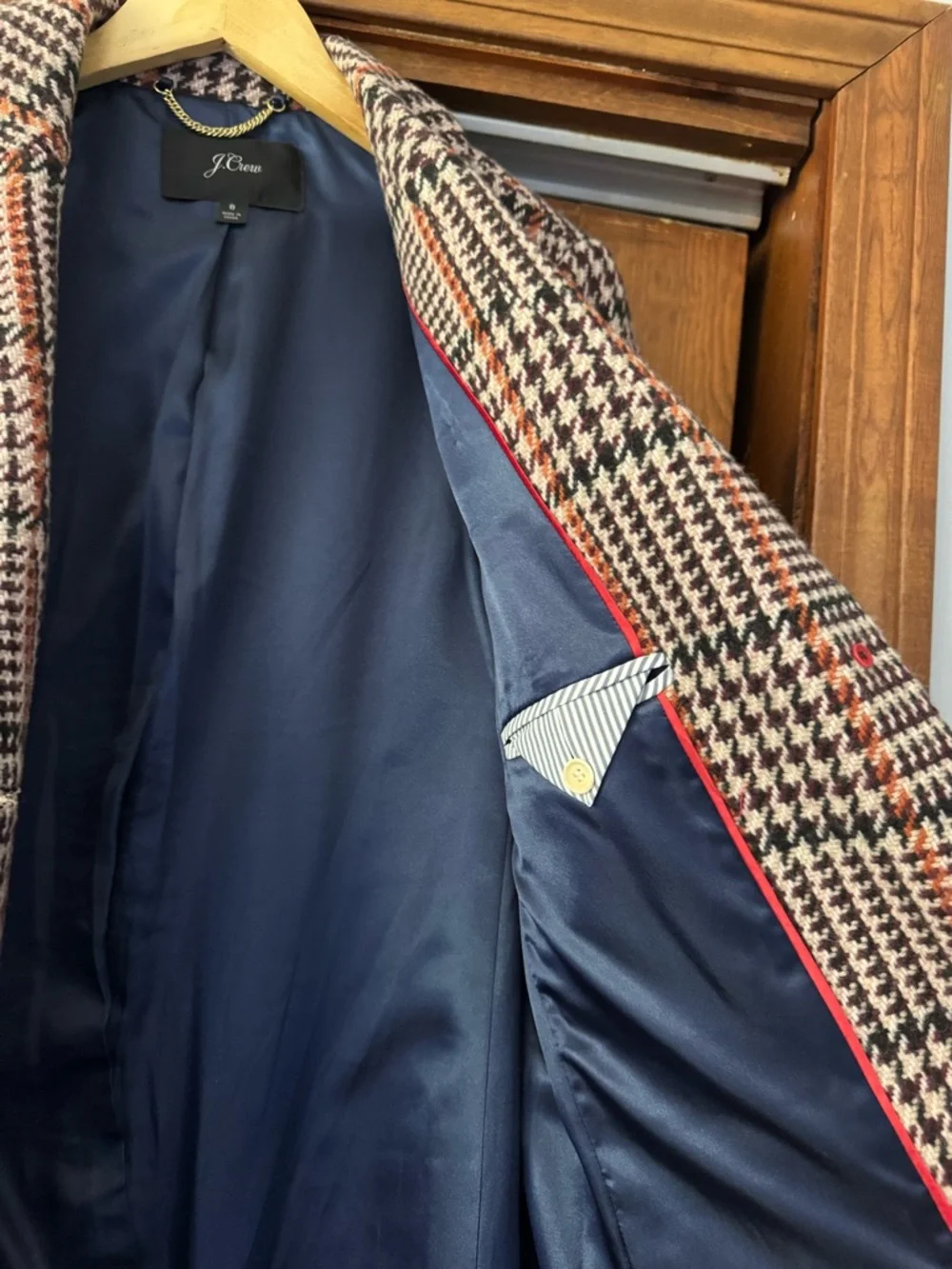 J. Crew Plaid Wool Blend Coat - Picture 8 of 8